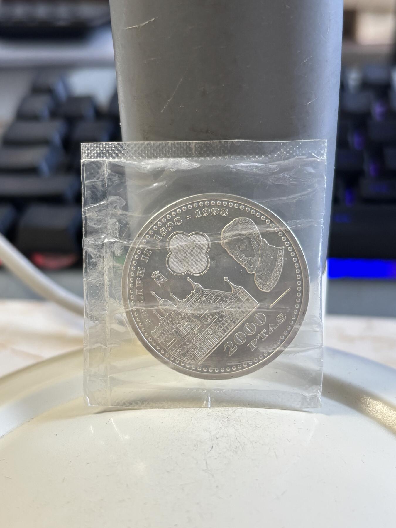 第194期拍卖 西班牙1998年菲利普二世诞辰400周年纪念银币，18.2克，925银，