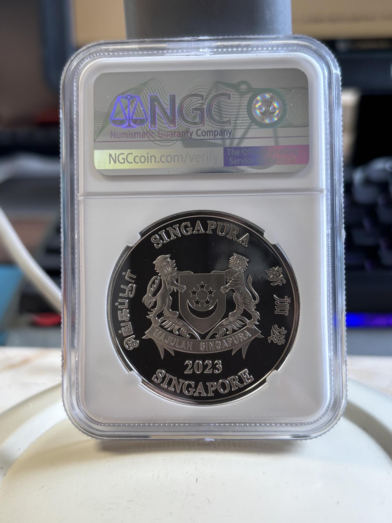 第194期拍卖 新加坡2023年十二生肖兔年铜镍纪念币NGC-PF69无盒证书