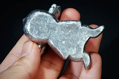 上海都达杂项专场102【全场包邮】  紫砂描银小萌鹿茶宠摆件94-62