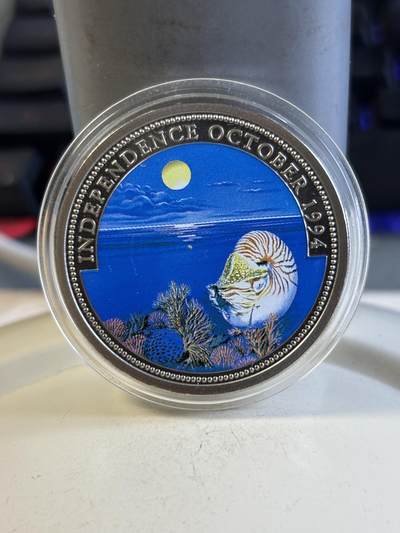 第194期拍卖 - 帕劳1994年海洋保护系列鹦鹉螺美人鱼铜镍纪念币