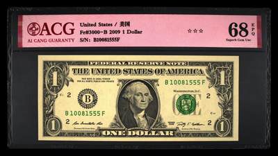 ACG评级美元 - 1美元豹子号555金马号