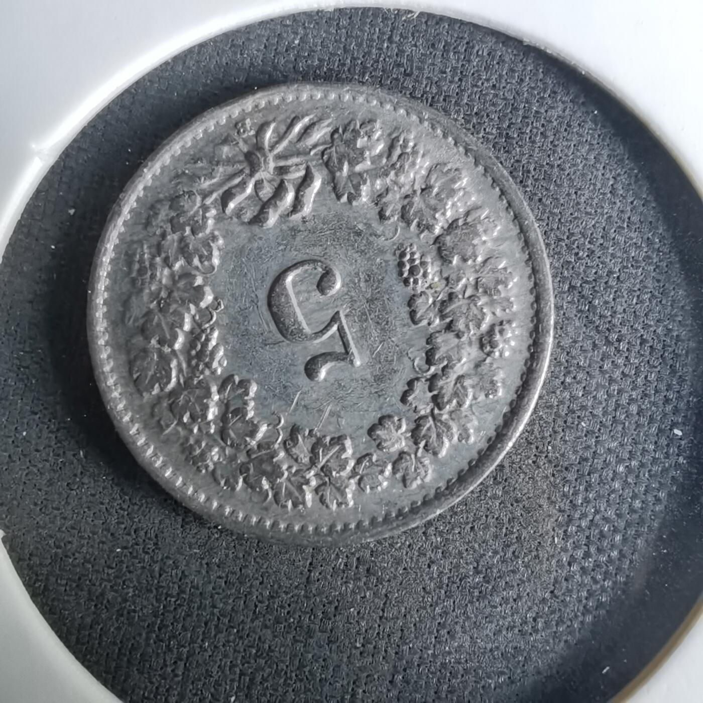 沼泽如烟--第1037场 瑞士1944年5生丁