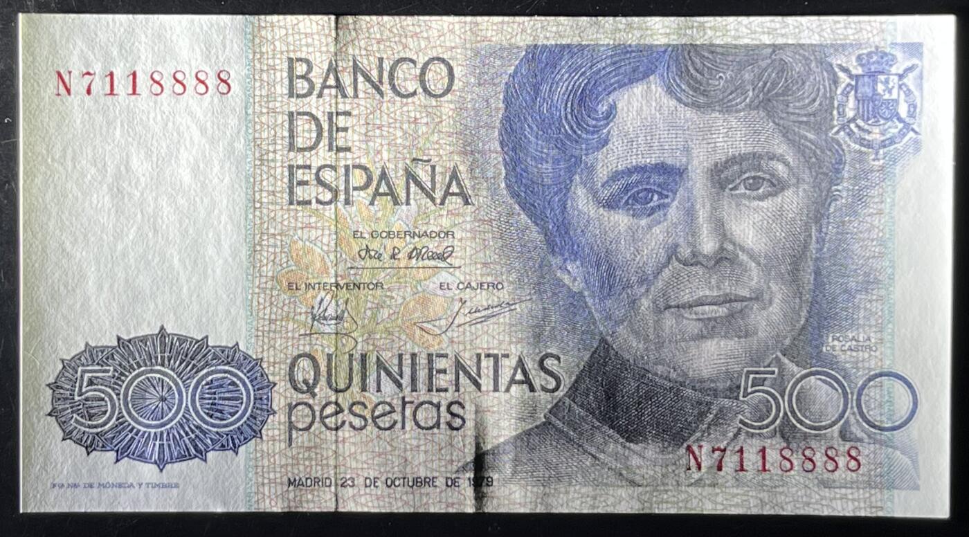 小福收藏拍卖第203期 裸钞场 本期有多张豹子号靓号 仅发行1000枚亚克力砖封蒙古20000图格里克帝国800周年纪念钞 瑞士200法郎 百慕大样钞洋葱冠全套 巴林首版大全套 卡塔尔四张套 越南 保加利亚 马其顿等多国精美纸币 西班牙 1979年 500比塞塔 曲别针痕 数3 狮子号8888 unc