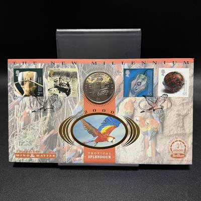 ＜星葵🌻钱币社＞第72期·东奔西走的硬币·3月31日发货 - 〈邮币封〉利比里亚1996年保护地球·灰鹦鹉1元克朗型纪念币