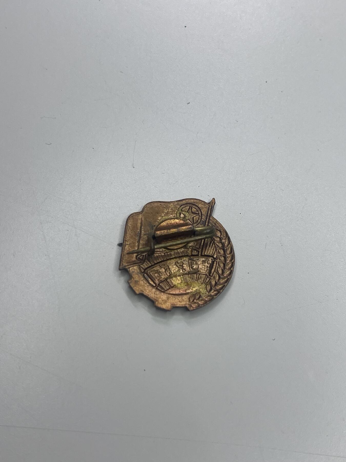 新时代收藏快速小拍 拍卖本周一线所得新货 3月29日场 50年代共青团员证章 铜制珐琅 无损