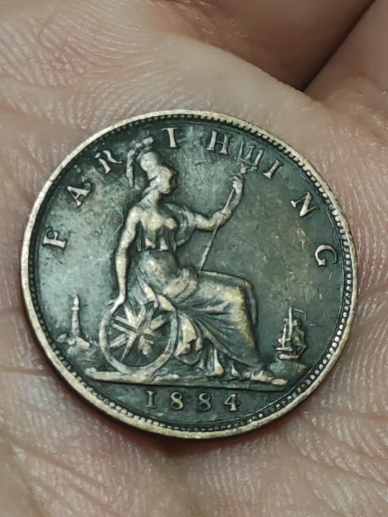 2026年第三十八场(总第二百零七场）外国好品散币场(免佣金) 英国🇬🇧1884年1法新(维多利亚女王中年桂冠第三版)