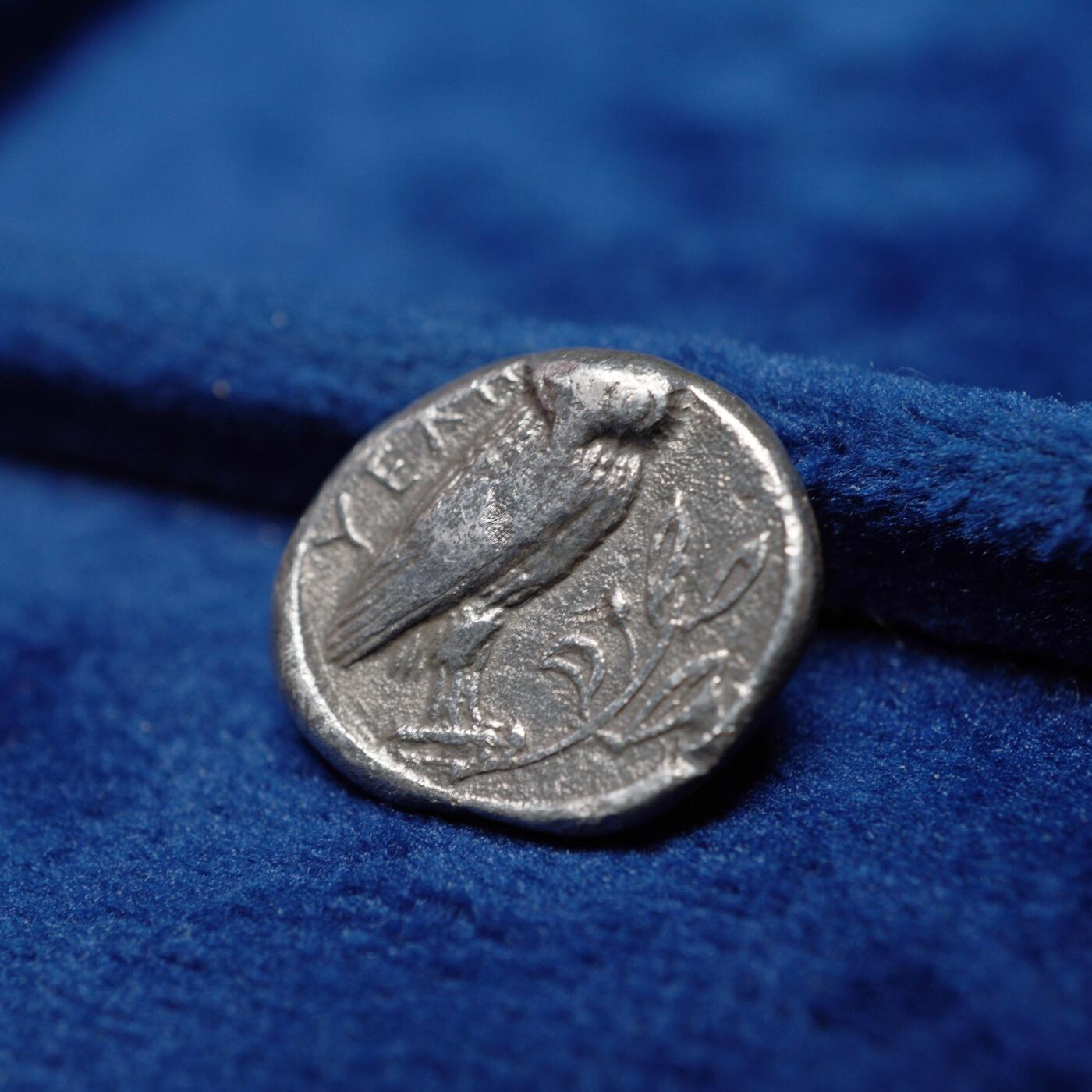 琋语集藏2026年04月欧洲古典打制币拍卖 古希腊卢卡尼亚地区宁芙女神与猫头鹰1德拉克马银币