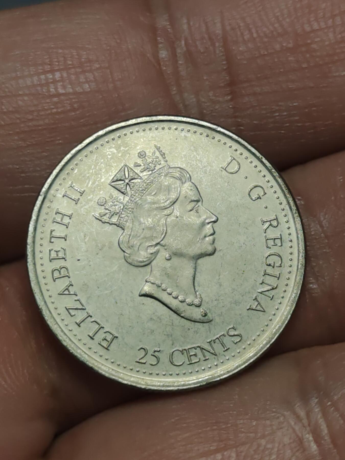 2026年第三十八场(总第二百零七场）外国好品散币场(免佣金) 加拿大🇨🇦2000单年份25分(千禧年纪念币，和谐主题)