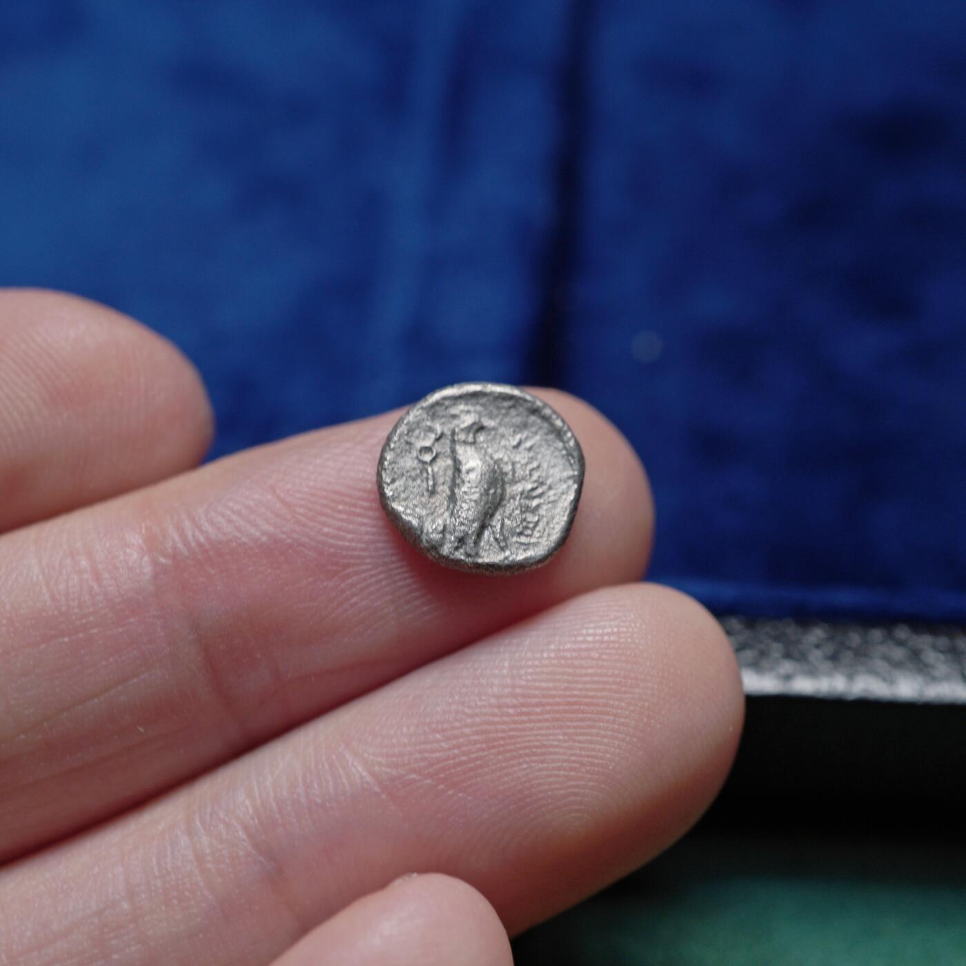 琋语集藏2026年04月欧洲古典打制币拍卖 古希腊巴克特里亚王国-雅典娜与雄鹰奥波银币