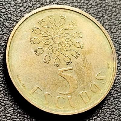 泉币菌-第217场-拍品多 请提前出价 - 葡萄牙 5埃斯库多 1986年 21mm铜币