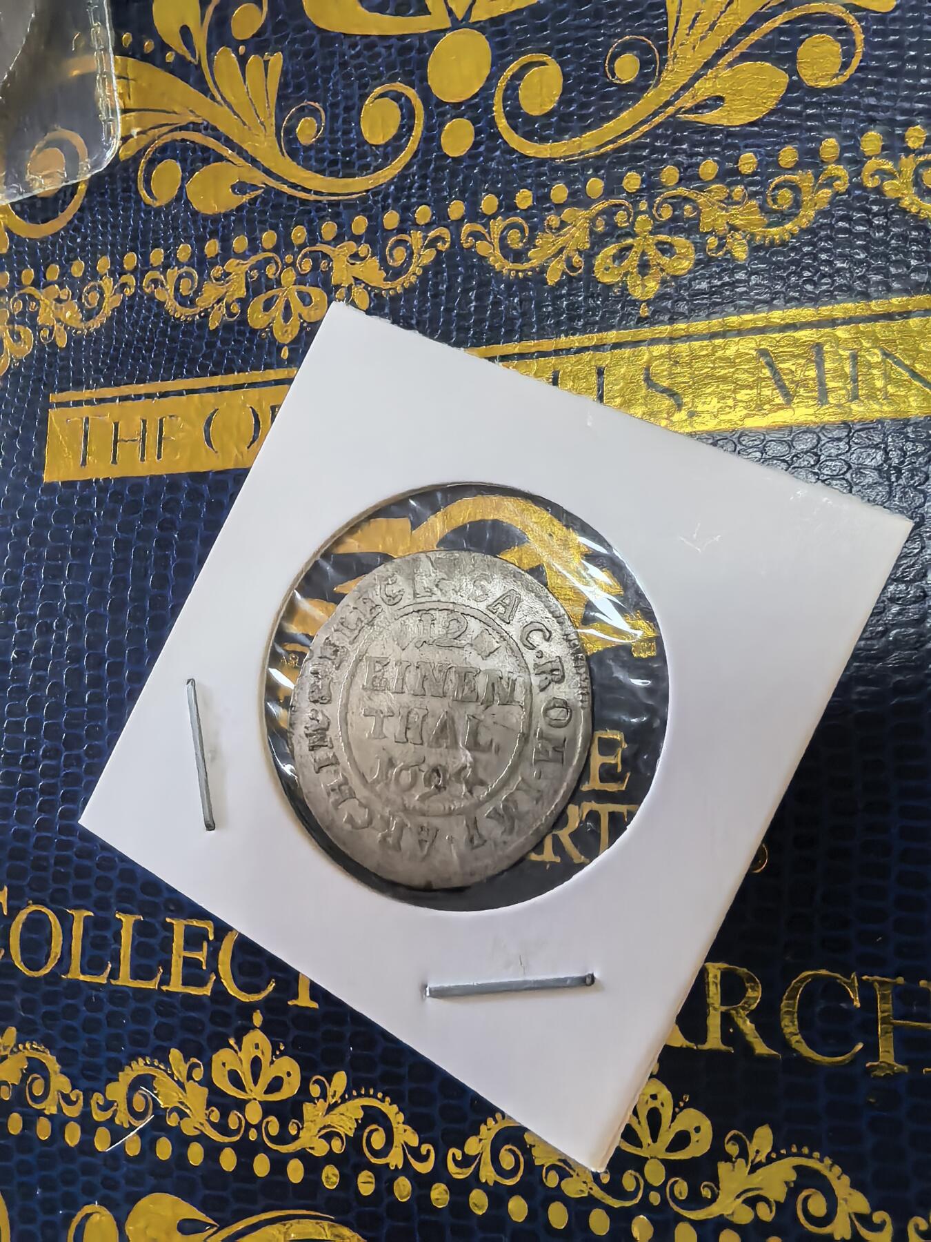 长老汇马年精选第十四场拍卖 1694德国撒克逊-阿尔伯塔1/12泰勒银币，KM638，300多年前的老物件依旧清晰