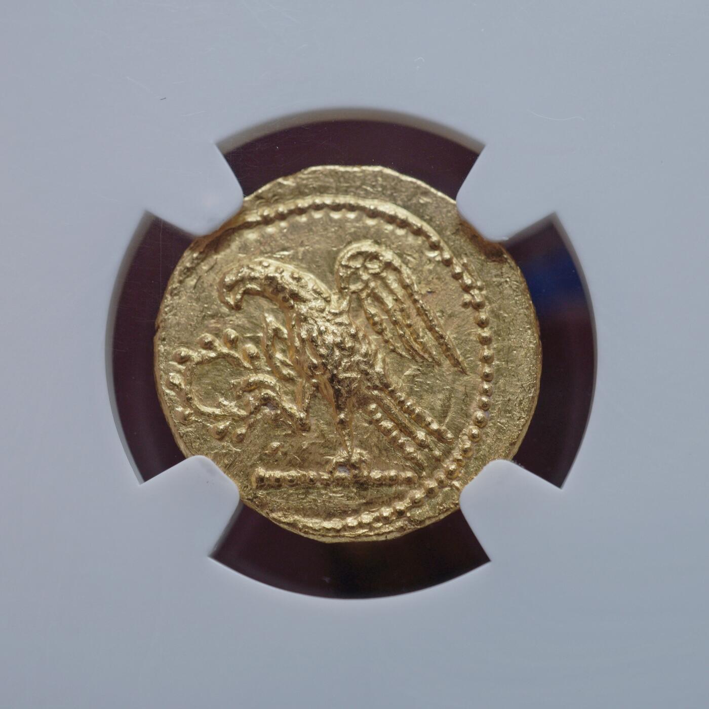 琋语集藏2026年04月欧洲古典打制币拍卖 希腊化时期-色雷斯 科松1斯塔特金币（NGC评级）