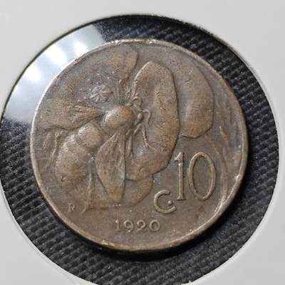 KK钱币收藏小铺  第411期 2月预留时间 周末发货 -  意大利10分铜币