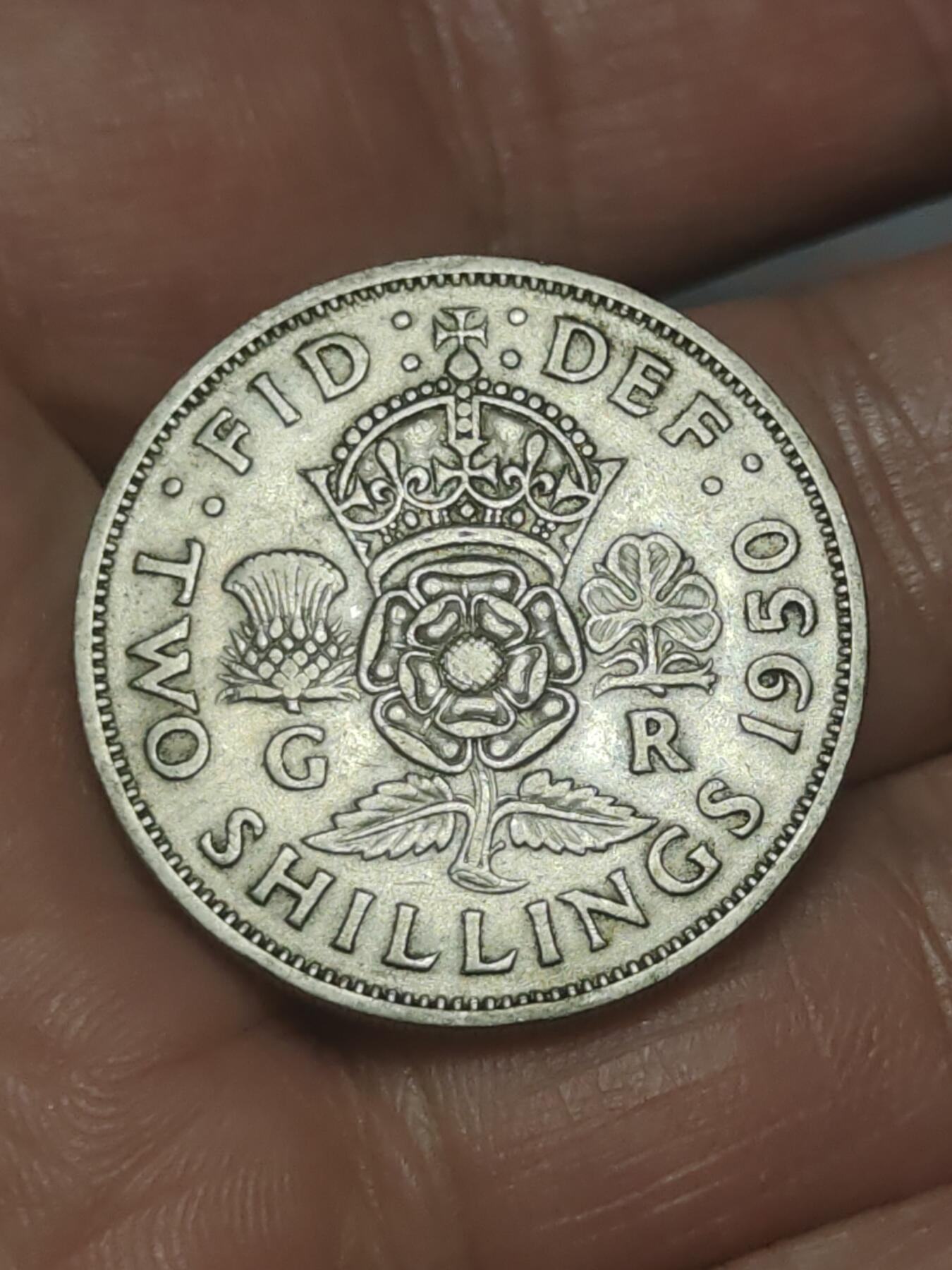 2026年第三十八场(总第二百零七场）外国好品散币场(免佣金) 英国🇬🇧1950年2先令(乔治六世第三版，仅发行3年)