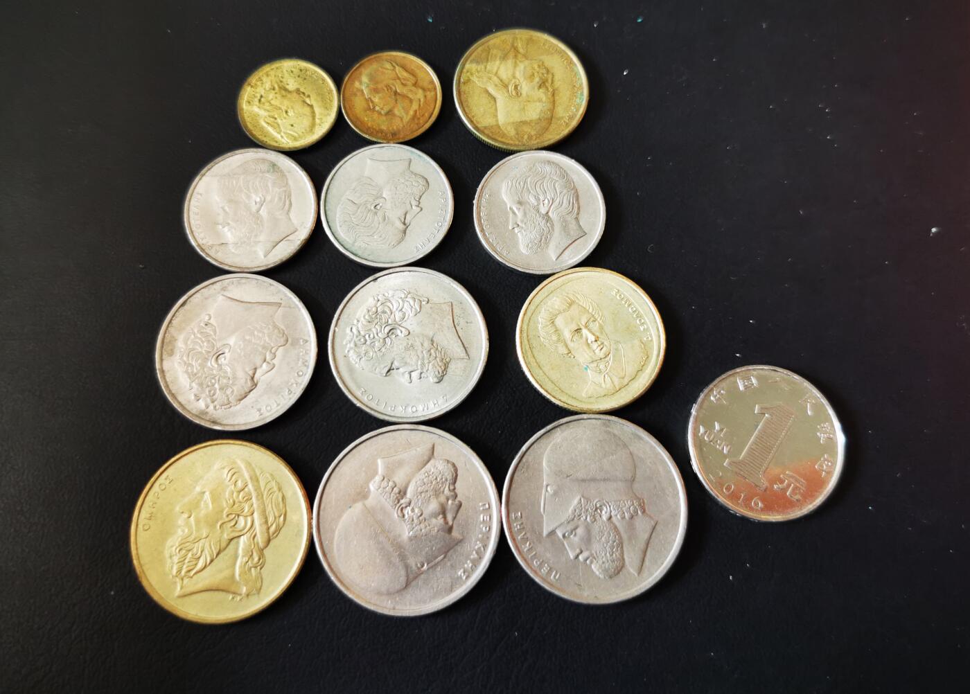 零零发外国硬币拍卖 无佣金 希腊历史人物版一组