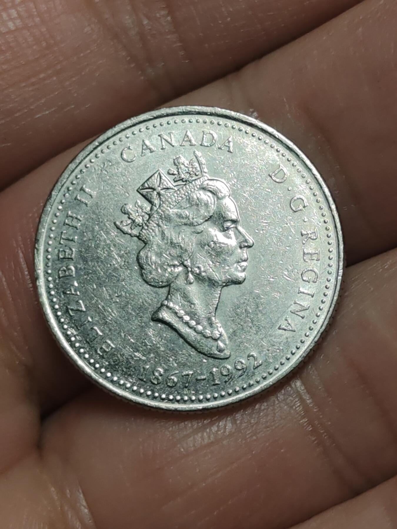 2026年第三十八场(总第二百零七场）外国好品散币场(免佣金) 加拿大🇨🇦1992单年份25分(加拿大联邦成立125周年纪念币，阿尔伯塔省版)