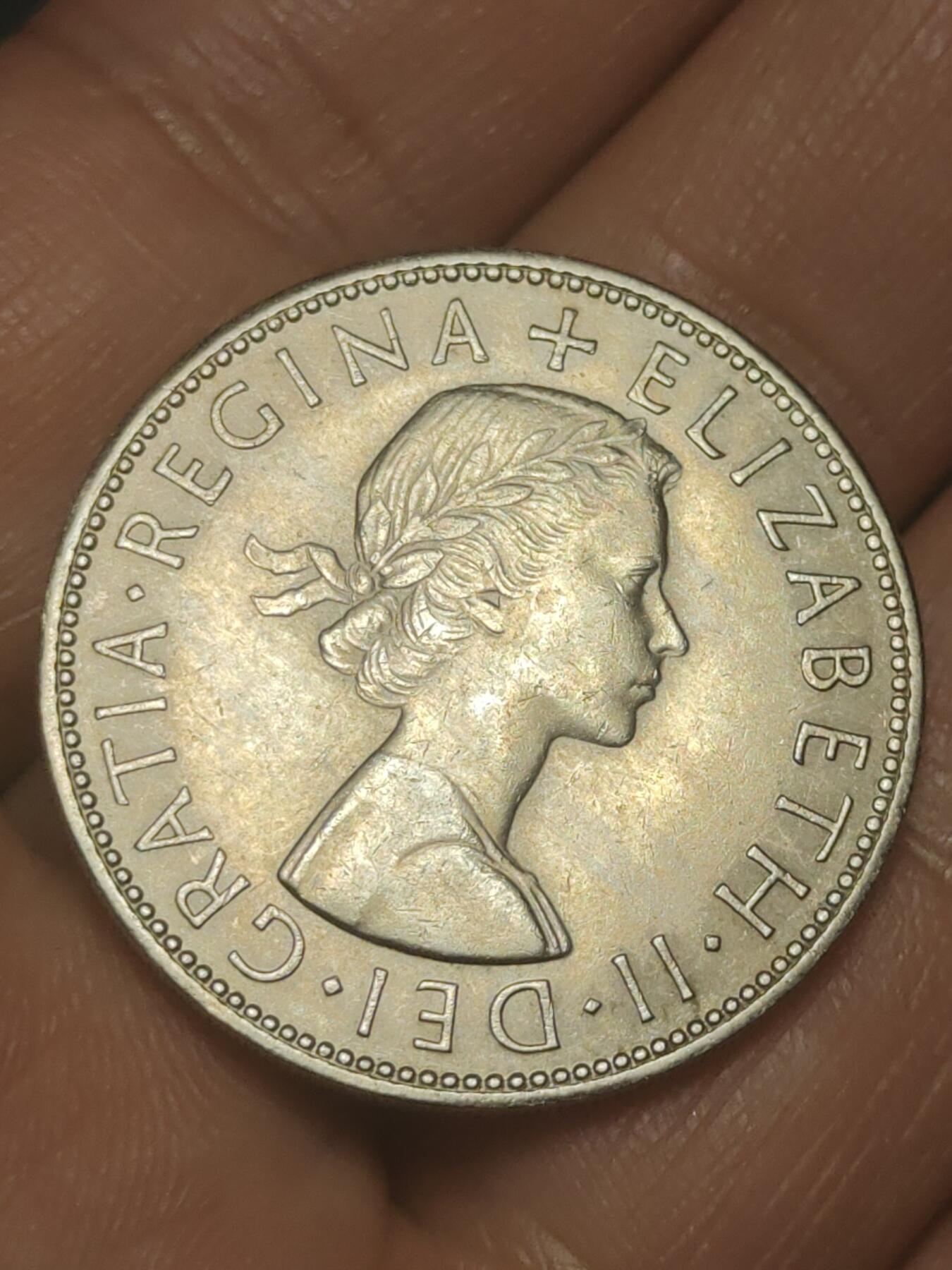 2026年第三十八场(总第二百零七场）外国好品散币场(免佣金) 英国🇬🇧1965年半克朗(伊丽莎白二世青年桂冠第二版)