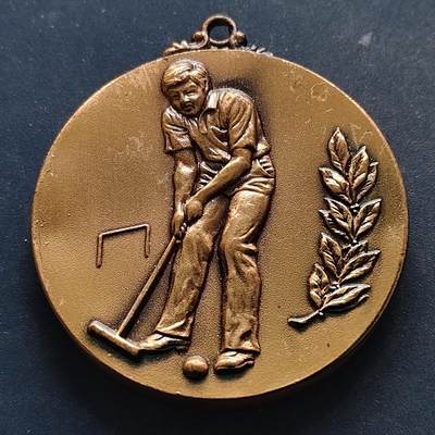 【全场包邮】纯粹捡漏拍516场【专场】 - 【纪念章】日本第一届二八会门球大赛第三名纪念章