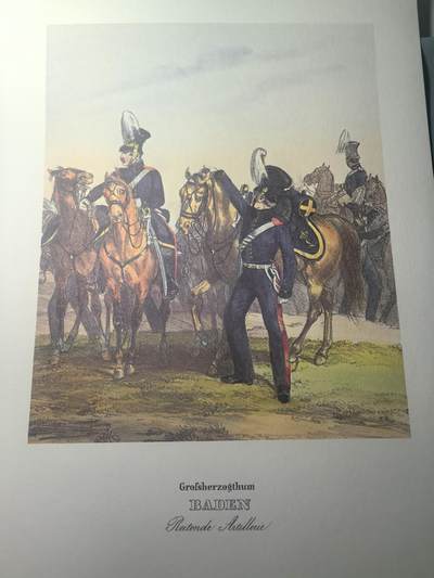 盛世勋华——号角文化勋章邮票专场拍卖第311期 - 大尺寸手绘图卡 巴登大公国骑乘炮兵 大A4尺寸 翻印自1848年出版《德意志陆军》一书