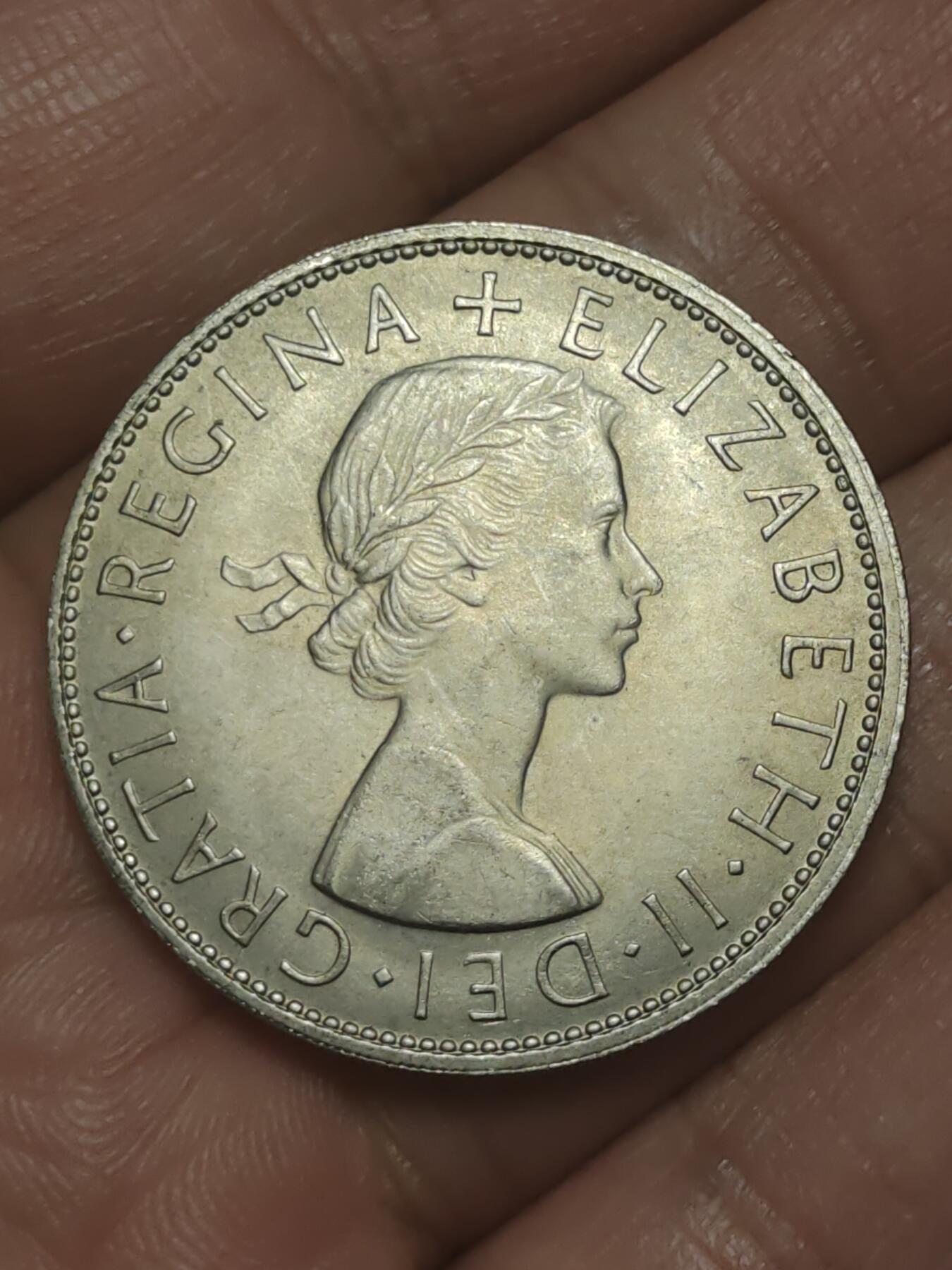 2026年第三十八场(总第二百零七场）外国好品散币场(免佣金) 英国🇬🇧1967年半克朗(伊丽莎白二世青年桂冠第二版，普制币关门年)