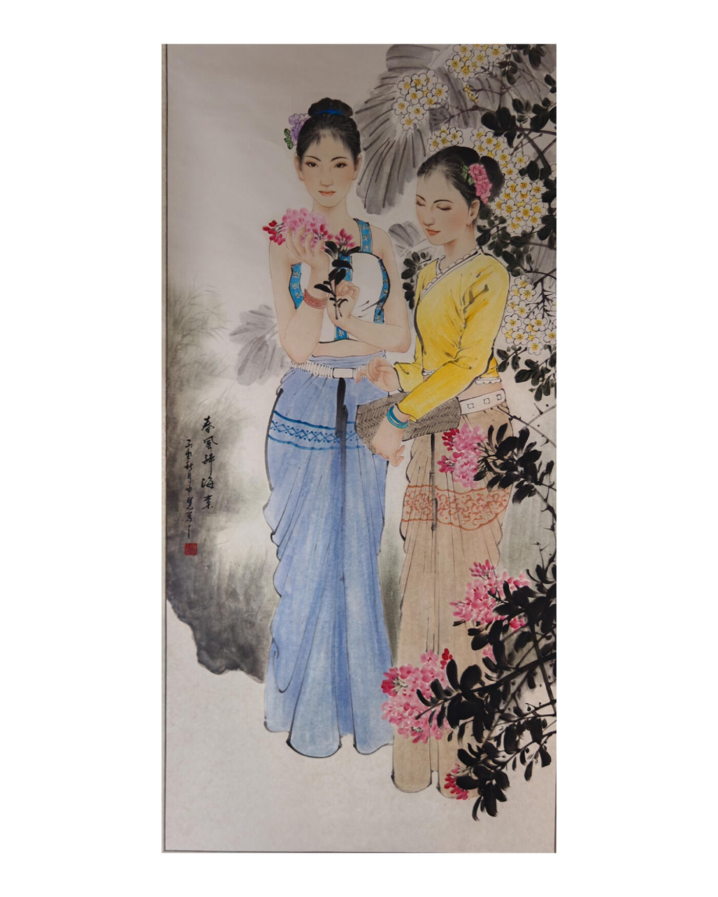 书画专场 申慧《春风舞海棠》