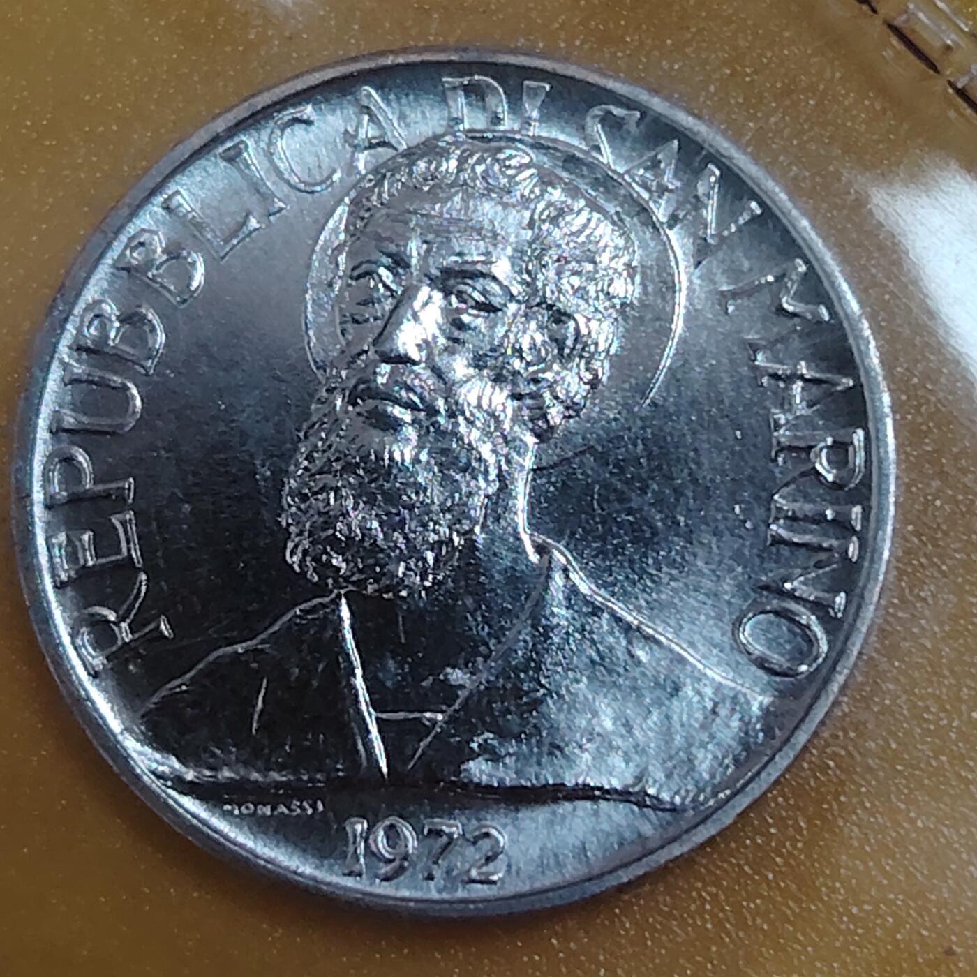 布加迪🐬～世界钱币(上海)🌾第 284 期 /  各国套币和散币 圣马力诺🇸🇲 1972年 5里拉