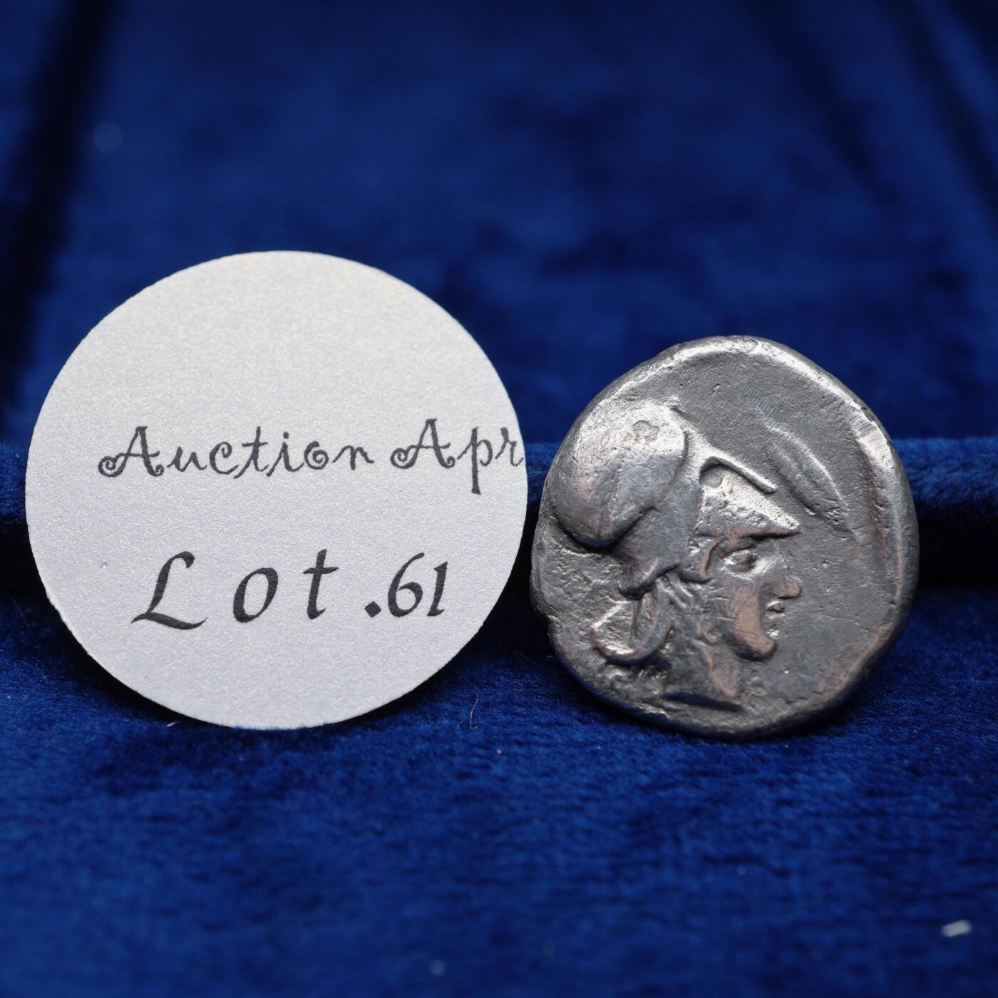 琋语集藏2026年04月欧洲古典打制币拍卖 古希腊阿卡纳尼亚-雅典娜和飞马1斯塔特银币