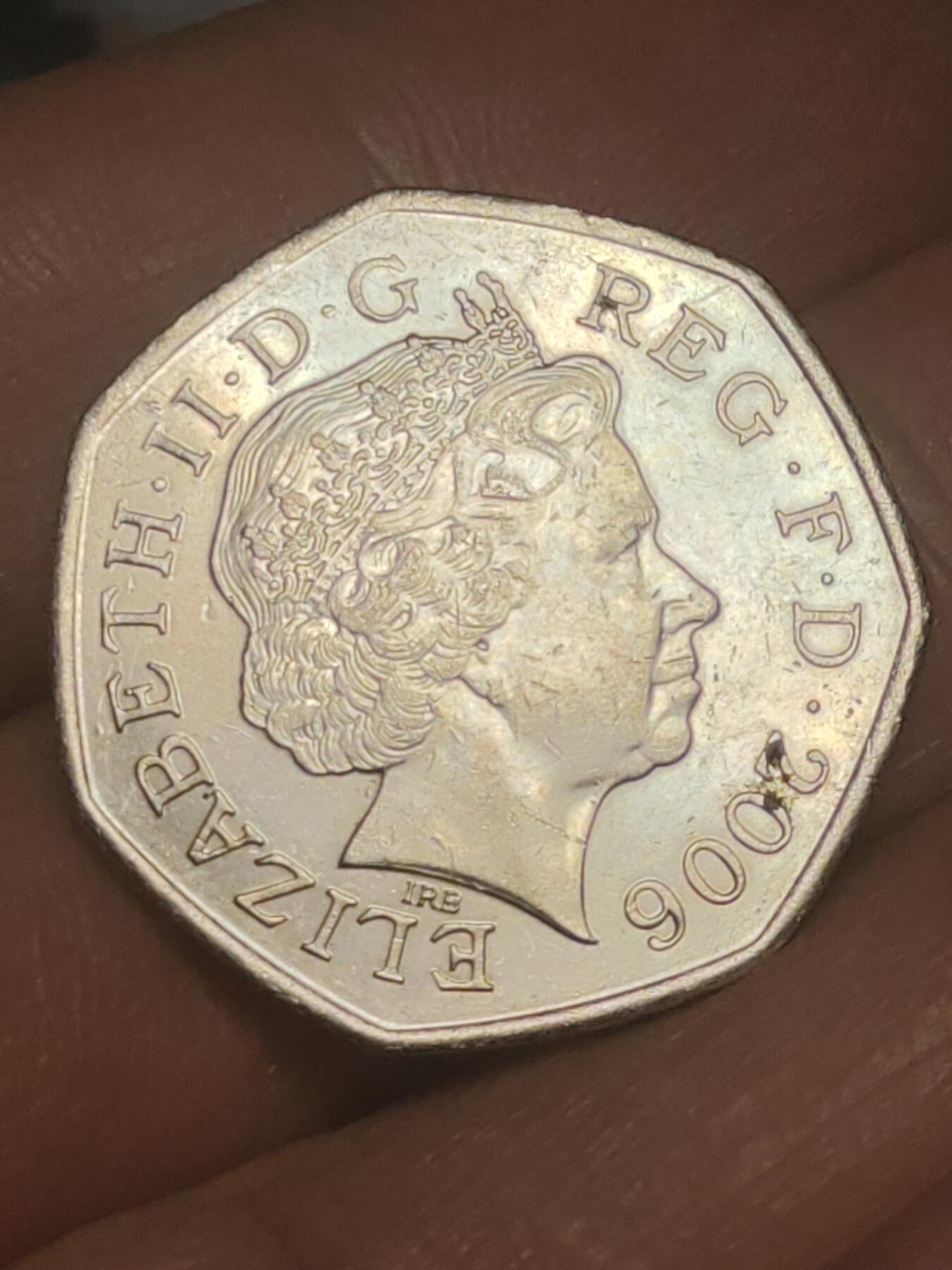 2026年第三十八场(总第二百零七场）外国好品散币场(免佣金) 英国🇬🇧2006单年份50便士(维多利亚十字勋章创立150周年纪念币)