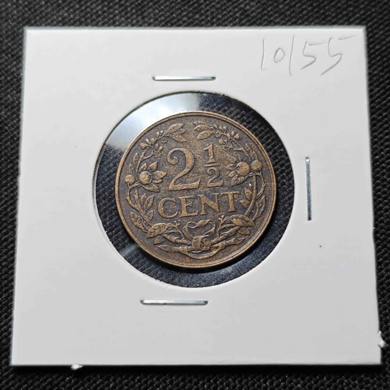 KK钱币收藏小铺  第410期 2月预留时间 周末发货  1918荷兰2.5分铜币