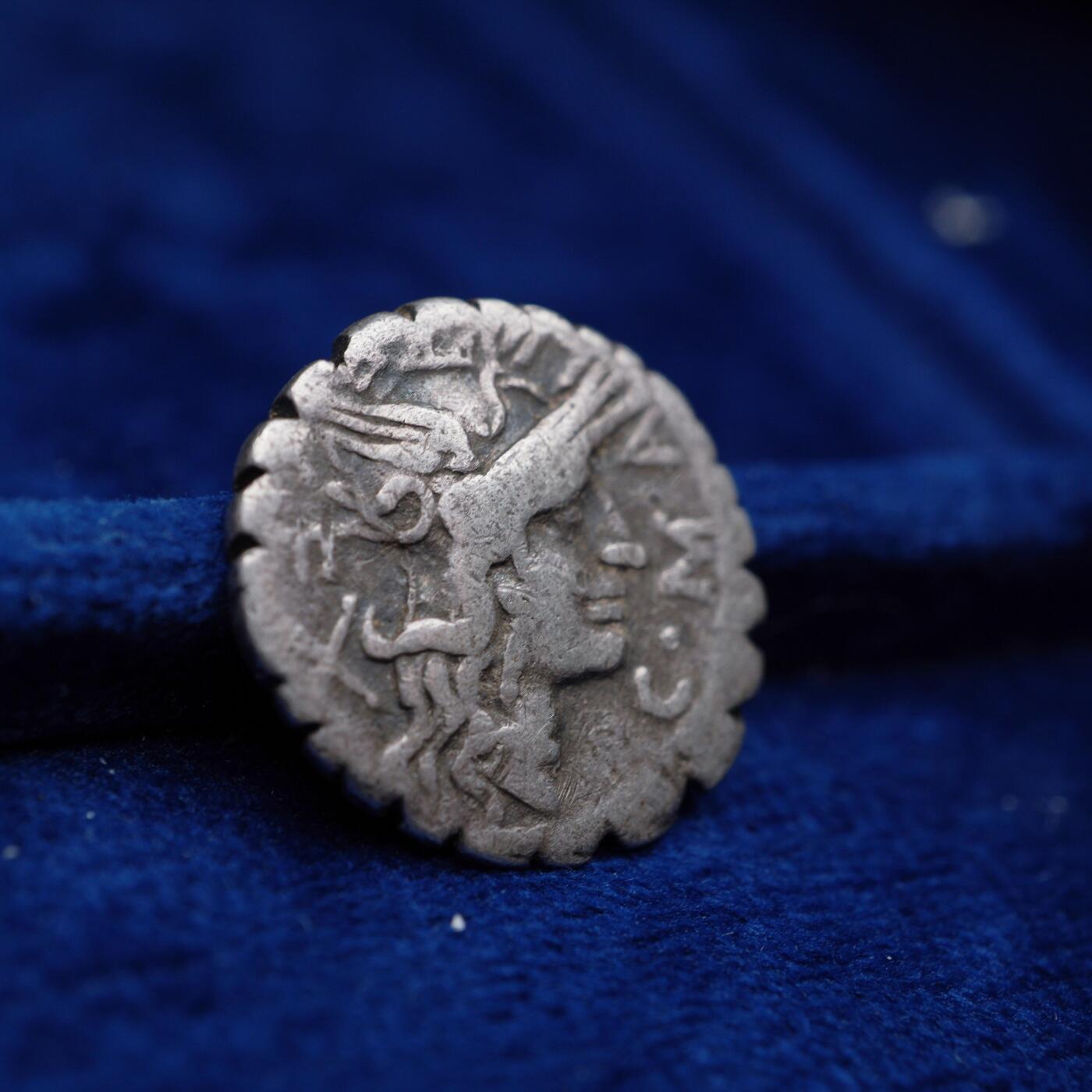 琋语集藏2026年04月欧洲古典打制币拍卖 古罗马共和时期-罗马女神锯齿银币