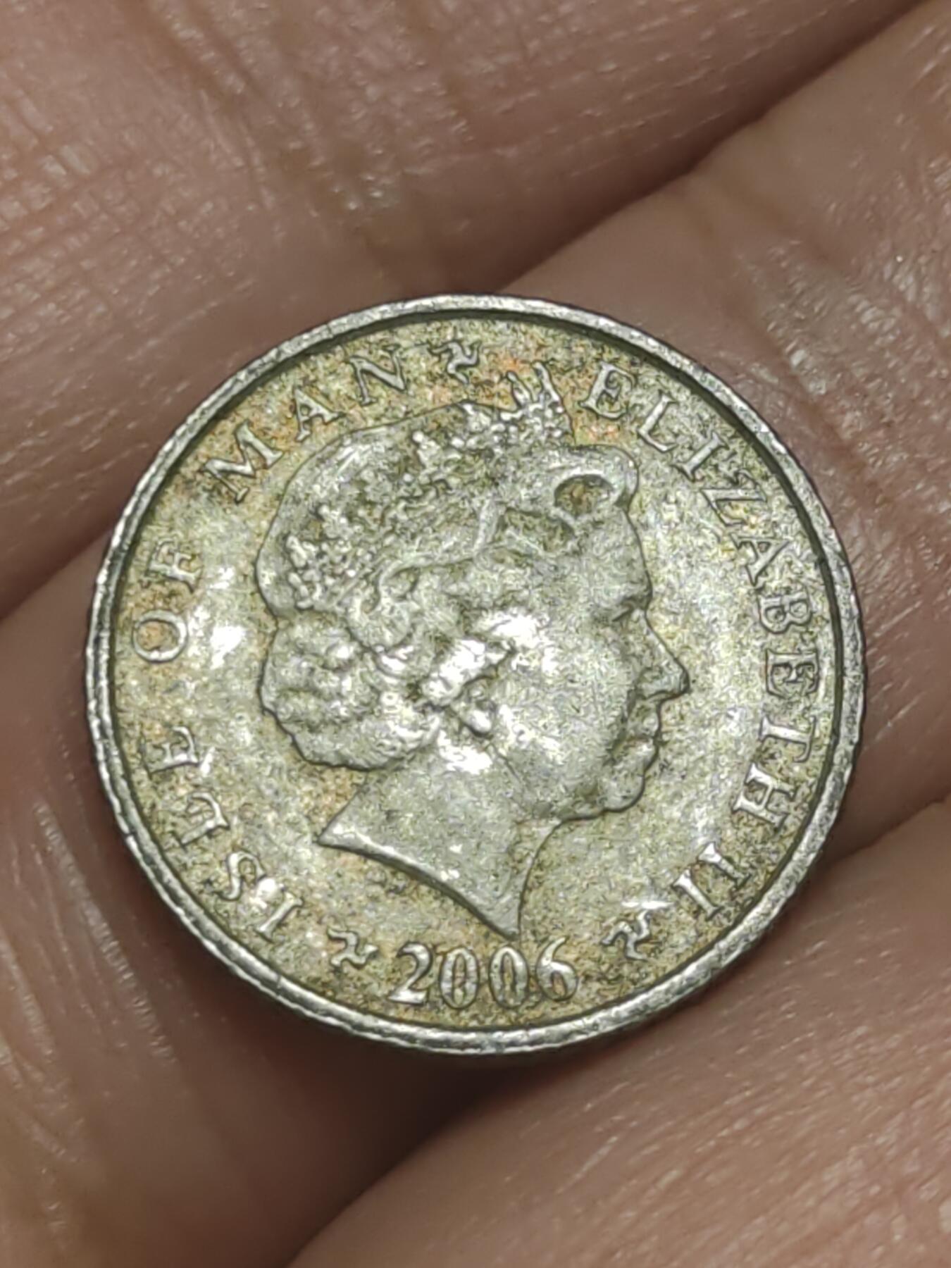 2026年第三十八场(总第二百零七场）外国好品散币场(免佣金) 英属马恩岛🇮🇲2006年5便士(伊丽莎白二世老年第三套第一版，铜镍材质无磁版)