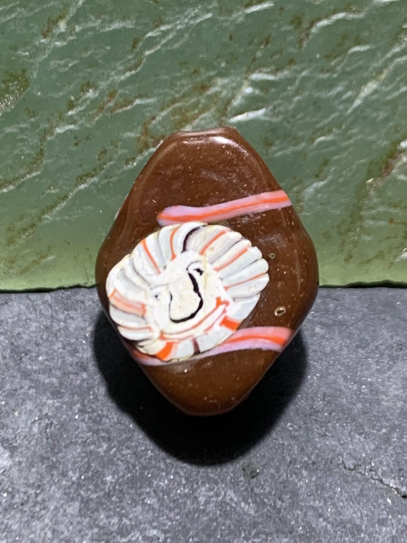 西亚古法手做恶魔之眼，人面琉璃珠一颗，