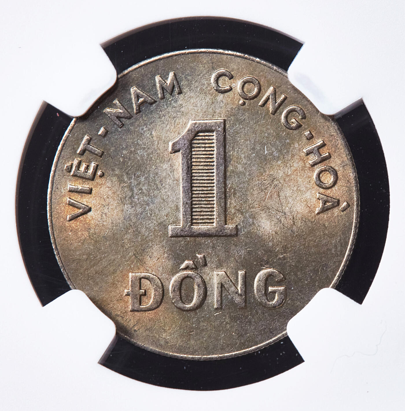 【俄甄集藏】2026年(050)04-01星期三 晚 19:30 全场包邮 越南1964年麦穗1盾镍币，NGC MS65，黄油彩，转光品相，亚军