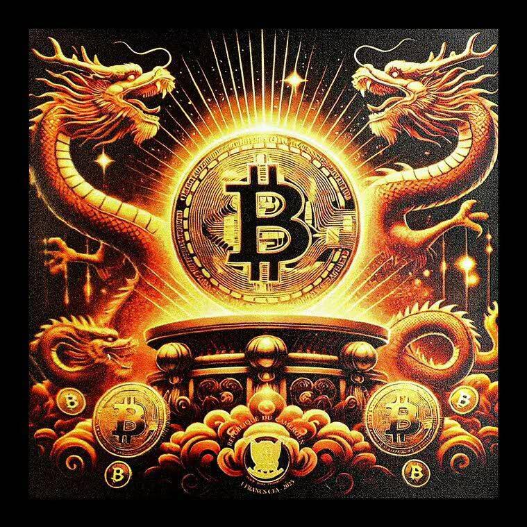 【现货】喀麦隆2025年数字财神爷B特币1盎司超大尺寸双面彩色银币