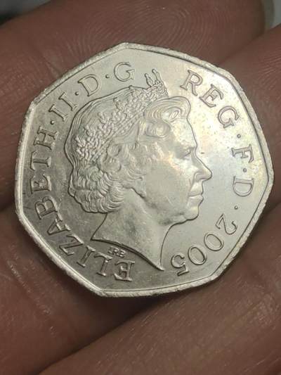 2026年第三十八场(总第二百零七场）外国好品散币场(免佣金) - 英国🇬🇧2005单年份50便士(塞缪尔·约翰逊英文字典出版250周年纪念币)