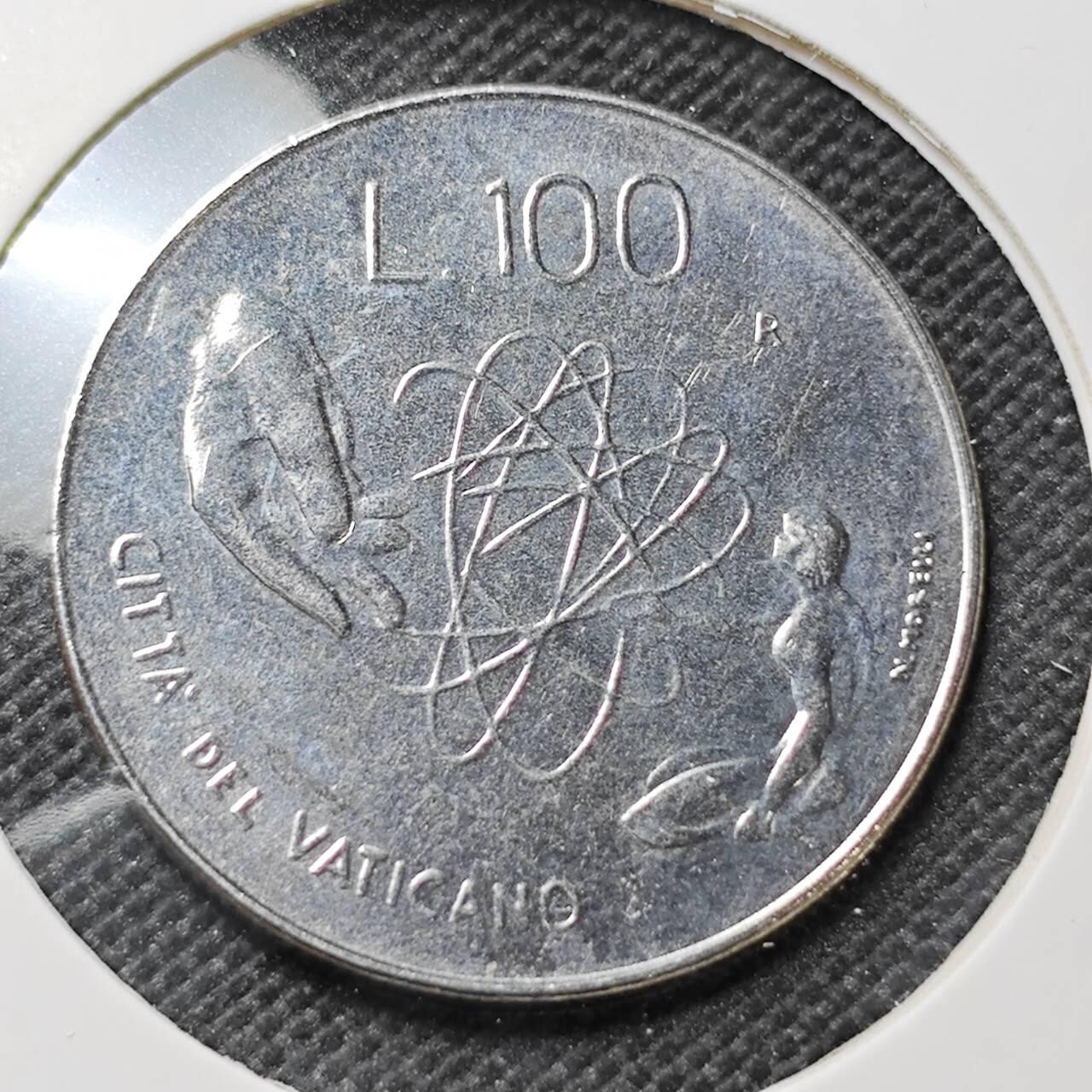 KK钱币收藏小铺  第412期 2月预留时间 周末发货 梵蒂冈100里拉 