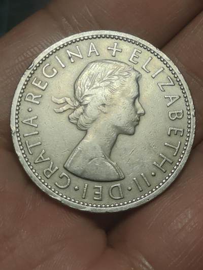 2026年第三十八场(总第二百零七场）外国好品散币场(免佣金) - 少见年份–英国🇬🇧1958年半克朗(伊丽莎白二世青年桂冠第二版)