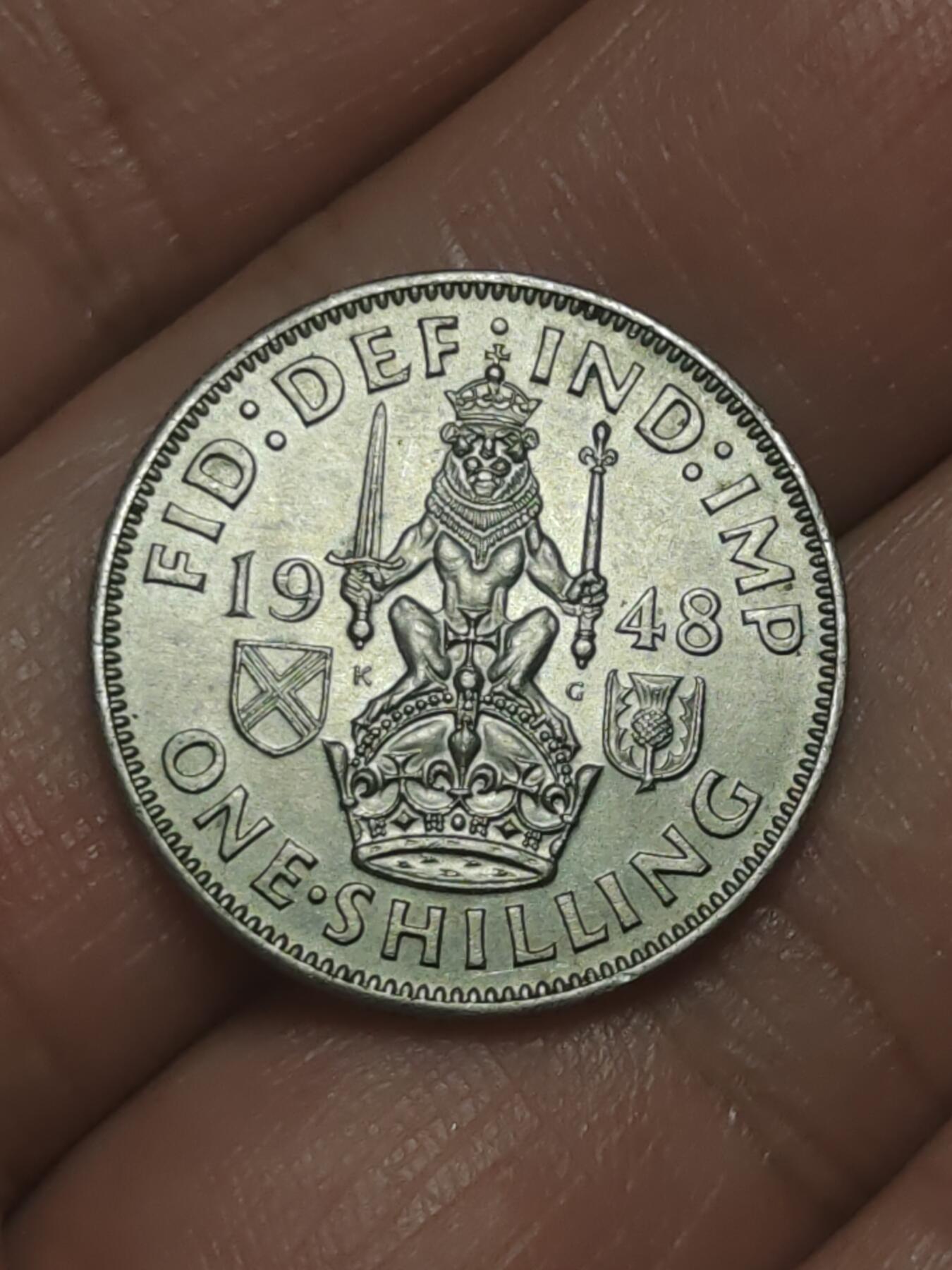 2026年第三十八场(总第二百零七场）外国好品散币场(免佣金) 英国🇬🇧1948年1先令(乔治六世第二版，苏格兰坐狮版，关门年仅发行2年)