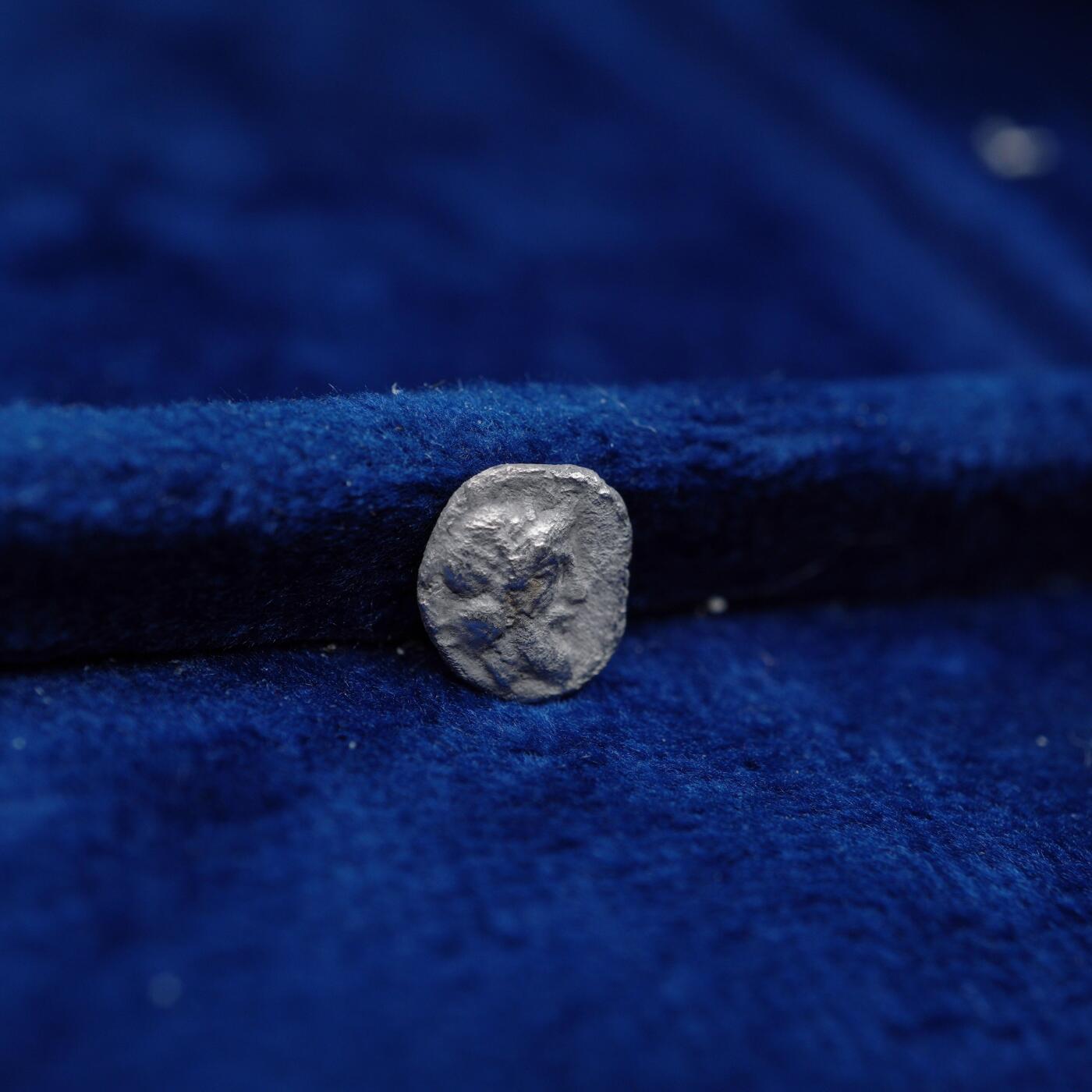 琋语集藏2026年04月欧洲古典打制币拍卖 古希腊西西里岛-酒神？与野猪1/2奥波银币