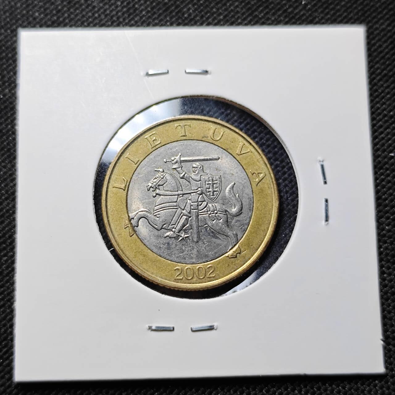 KK钱币收藏小铺  第410期 2月预留时间 周末发货  立陶宛2立特双色币