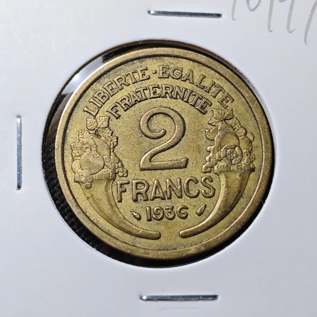 KK钱币收藏小铺  第410期 2月预留时间 周末发货  法国2法郎铜币