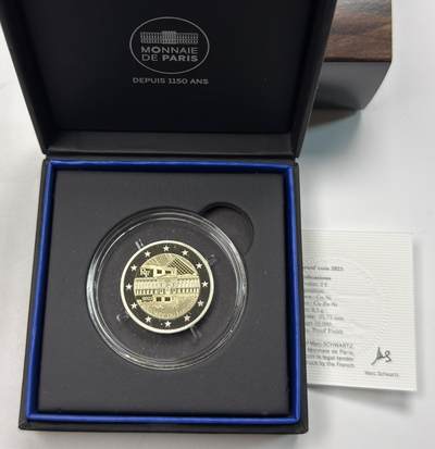 S&S Numismatic世界钱币-拍卖 第126期  法国2025年 巴黎卢浮宫 2欧元双色精制纪念币 盒证齐全