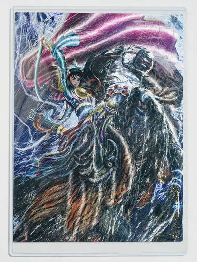 龙虎卡牌-八一场（满200元包邮，无佣金，每周六结拍，欢迎送拍） - A4粗闪大卡 昆仑万象 权迎东 - 冷雨夜扈三娘