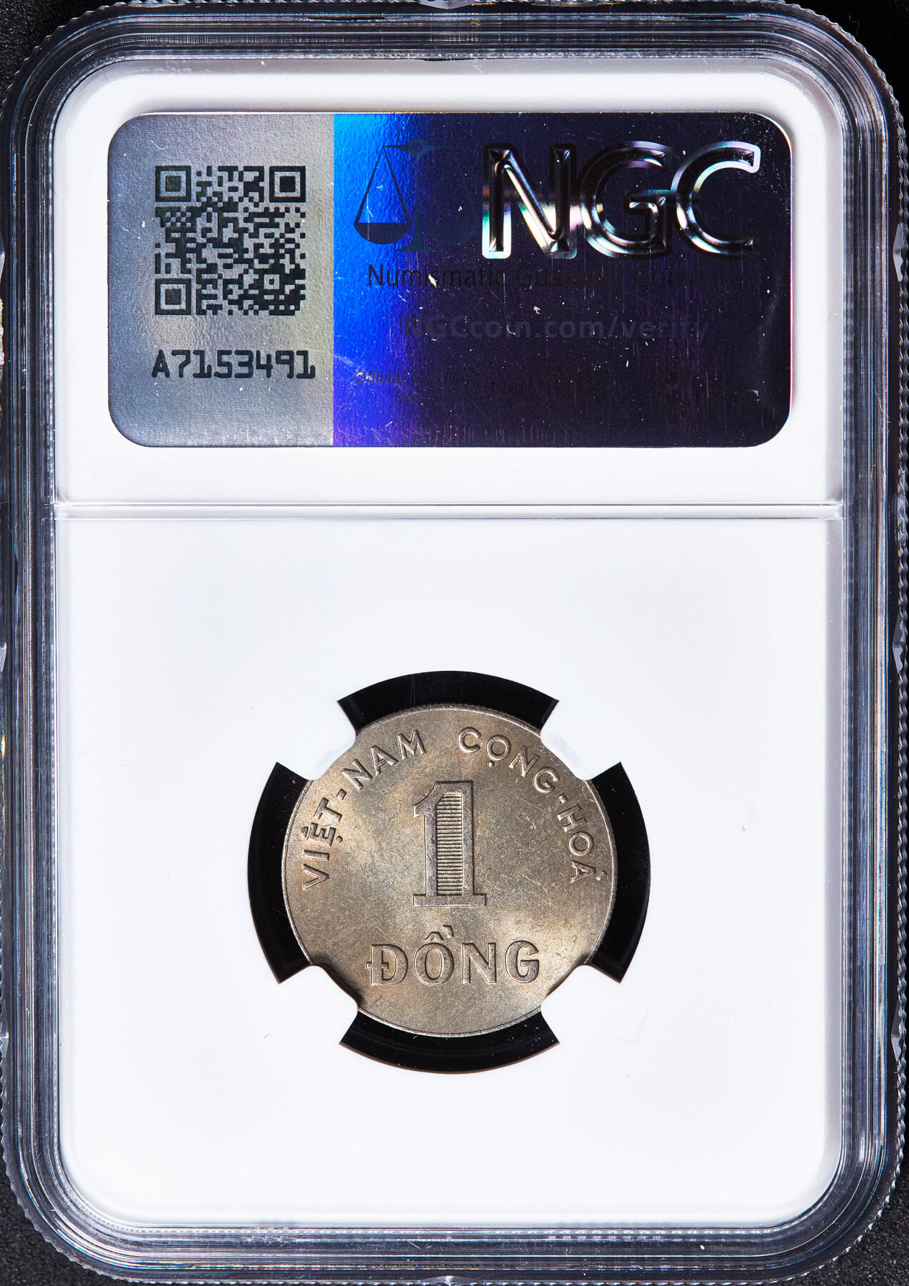 【俄甄集藏】2026年(050)04-01星期三 晚 19:30 全场包邮 越南1964年麦穗1盾镍币，NGC MS65，黄油彩，转光品相，亚军