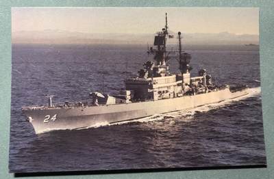 盛世勋华——号角文化勋章邮票专场拍卖第311期 - 美国冷战时期军舰专题明信片 里夫斯号导弹巡洋舰 (CG-24) 