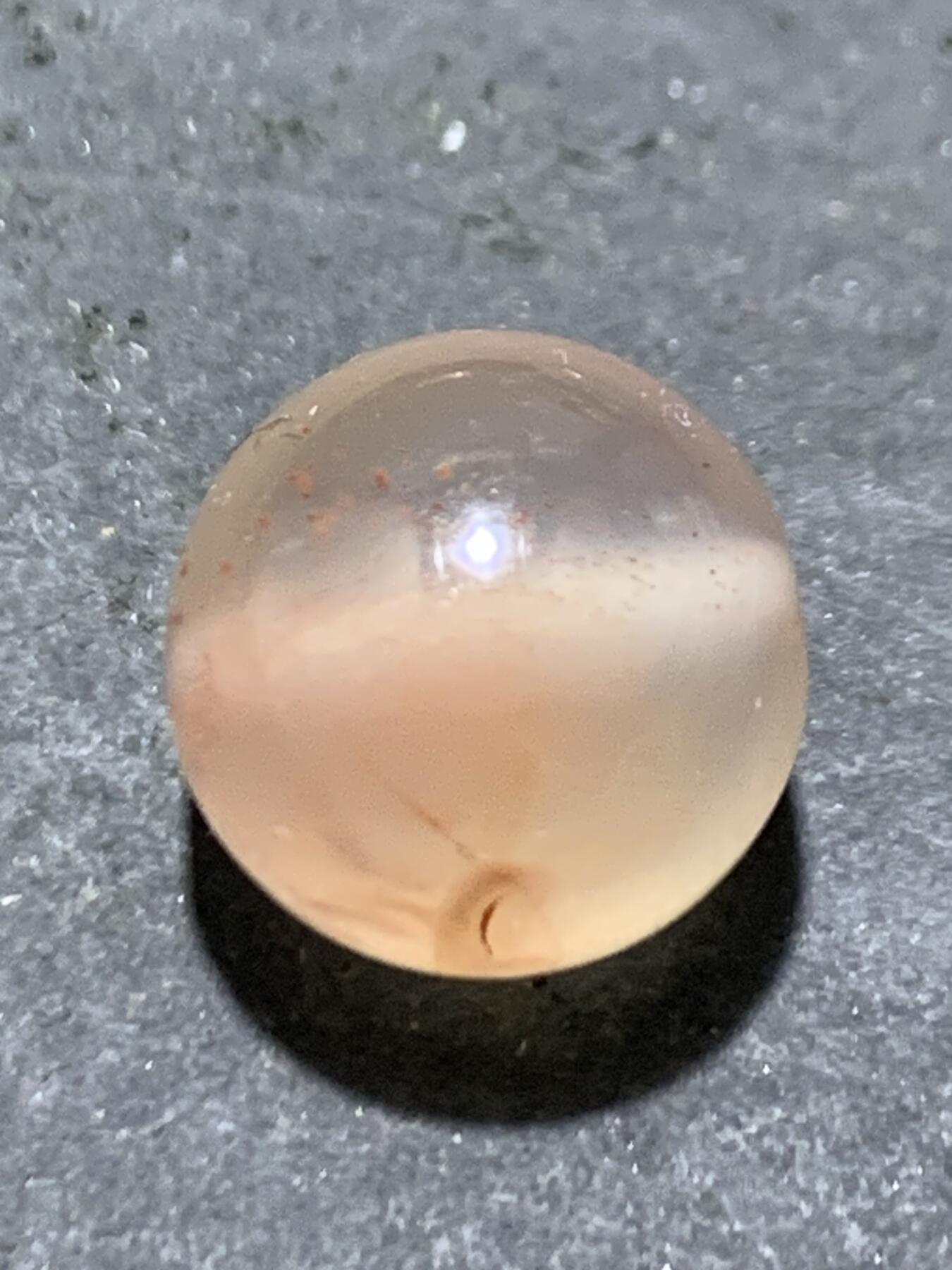 精美川料南红玛瑙荔枝冻飘红圆珠一颗