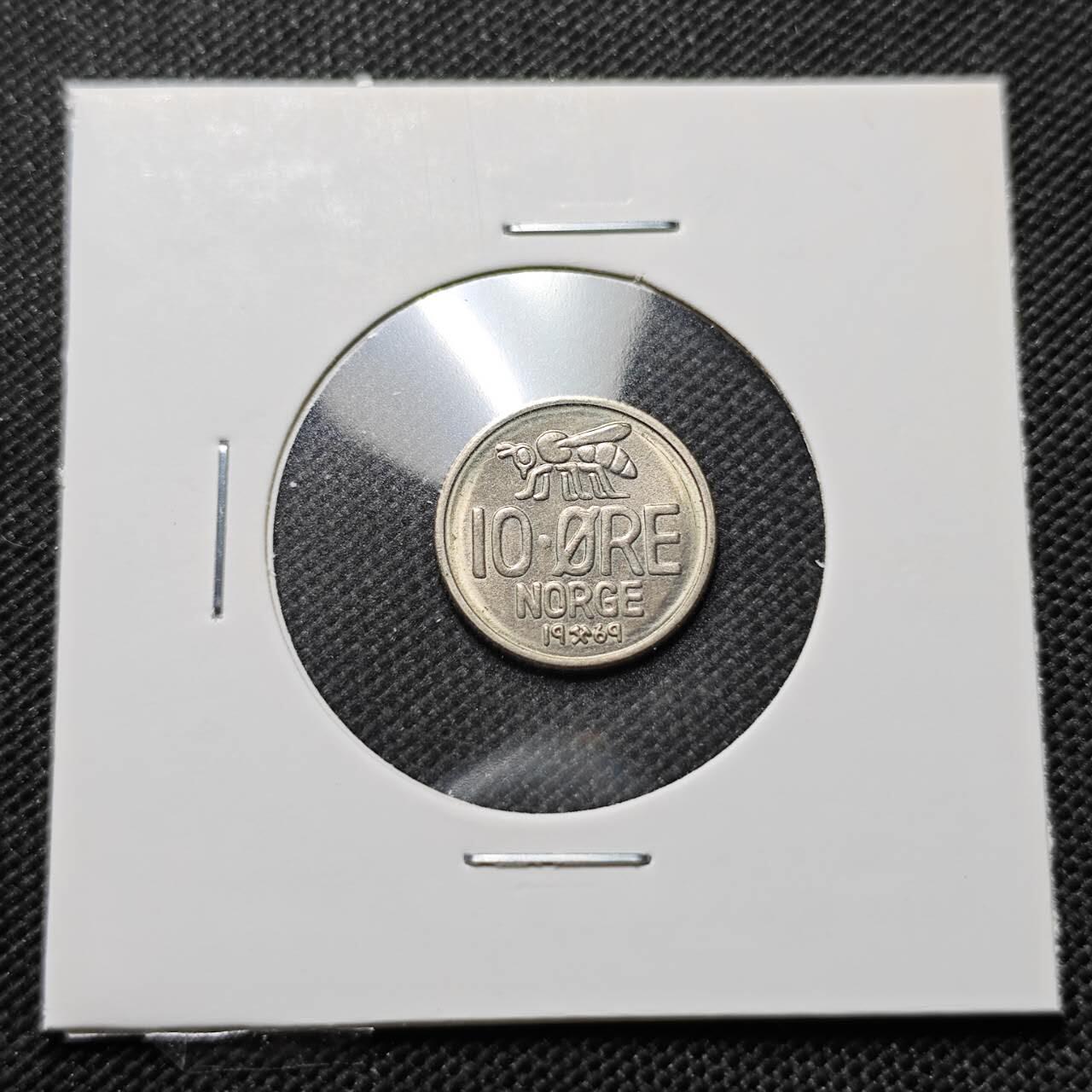 KK钱币收藏小铺  第410期 2月预留时间 周末发货  挪威10欧尔动物版 好品