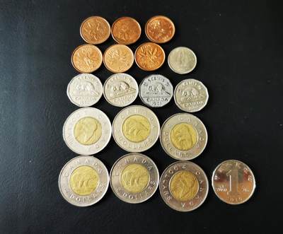 零零发外国硬币拍卖 无佣金 - 加拿大元一组