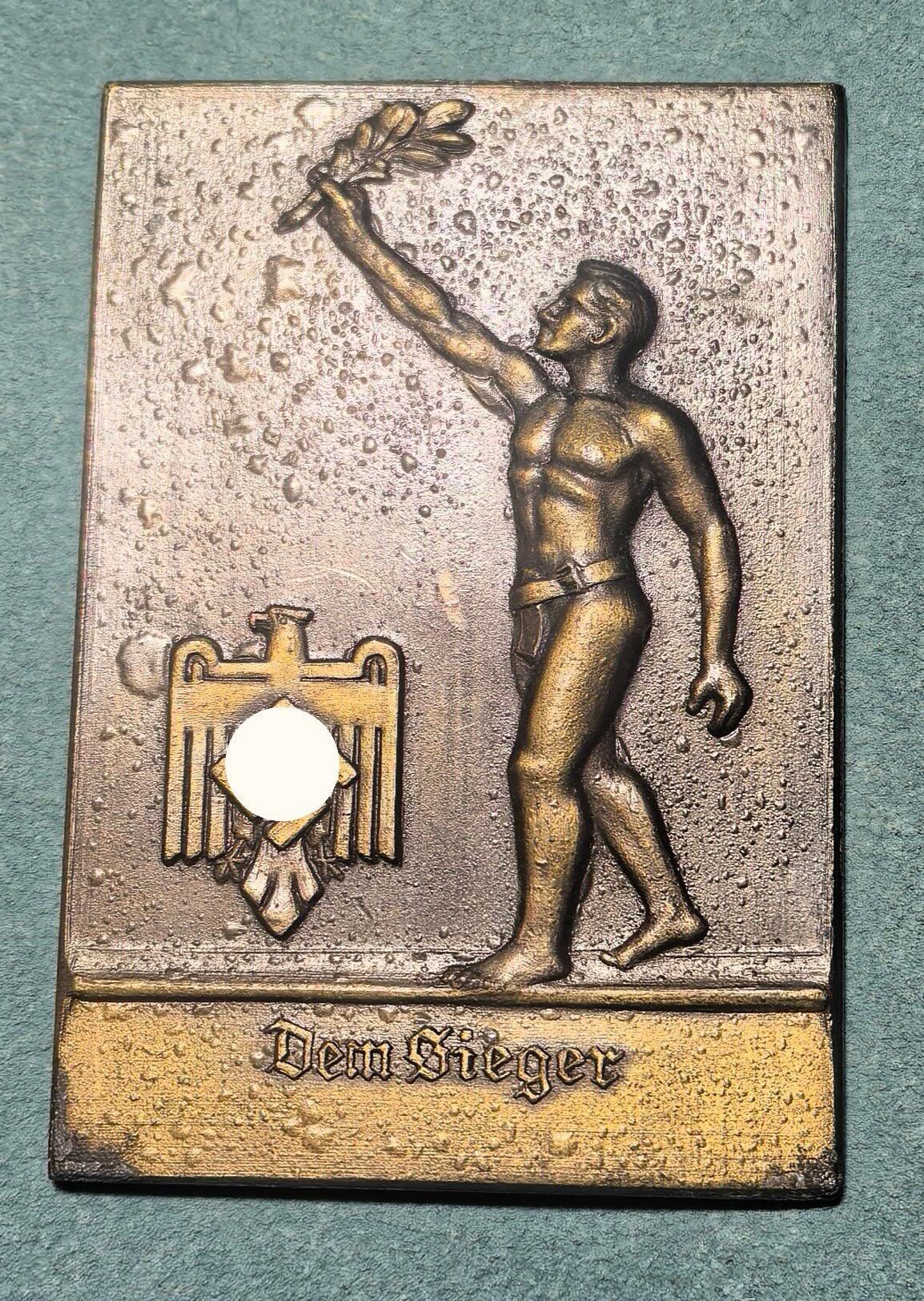 盛世勋华——号角文化勋章邮票专场拍卖第311期 德国（1939）1937年海宁根地区田径竞赛优胜者纪念章牌