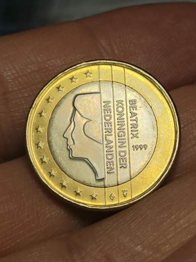 2026年第三十八场(总第二百零七场）外国好品散币场(免佣金) - 荷兰🇳🇱1999年1欧元(第一版欧洲地图首发年，Bow–弓箭标)